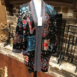 Johnny Was Azul Reversible Kimona NEW